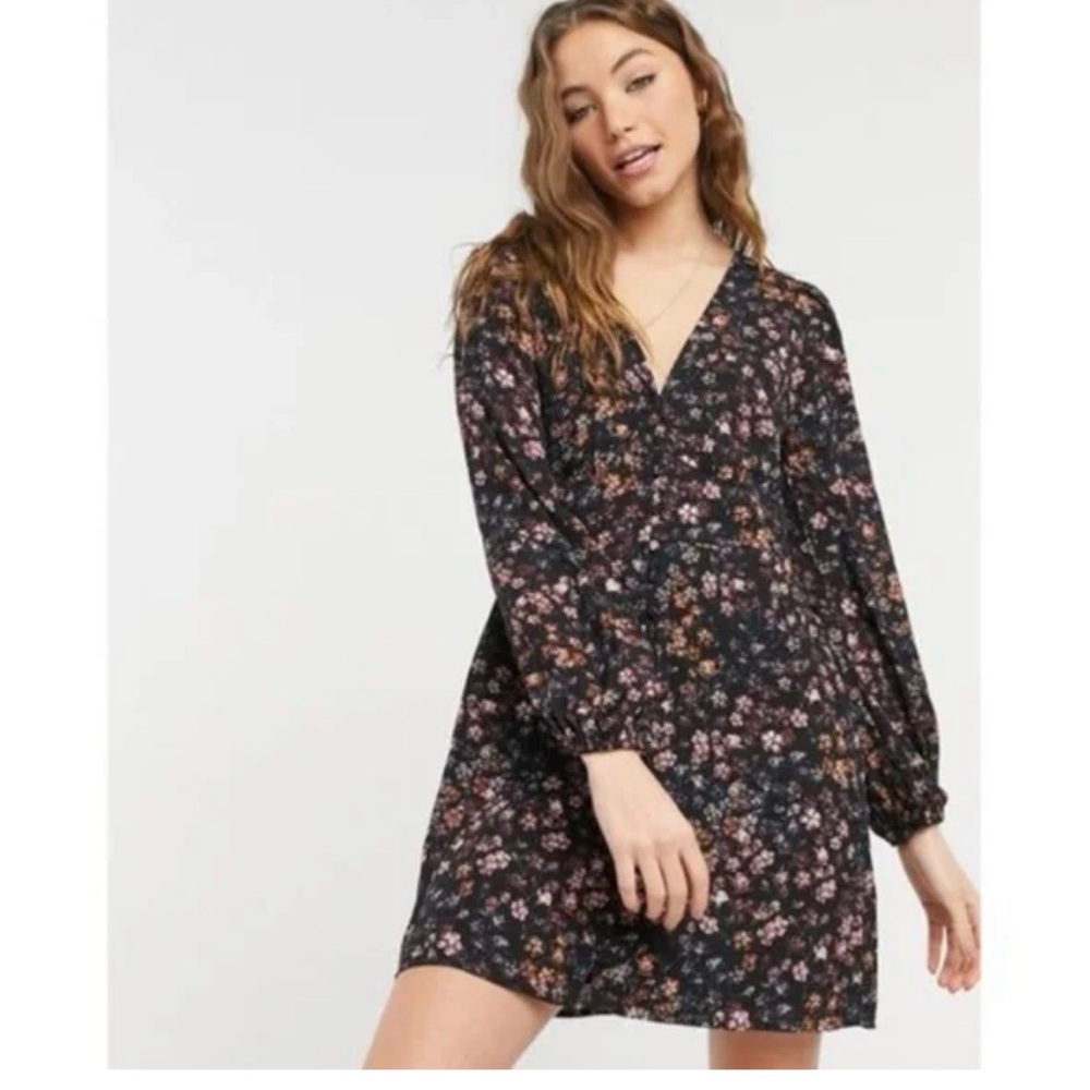 Abercrombie & Fitch black tone floral dress - Picture 4 of 4